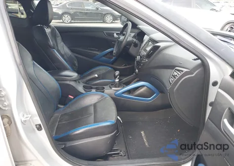 2013 Hyundai Veloster Turbo W/Blue from USA, damaged, VIN KMHTC6AE8DU128479